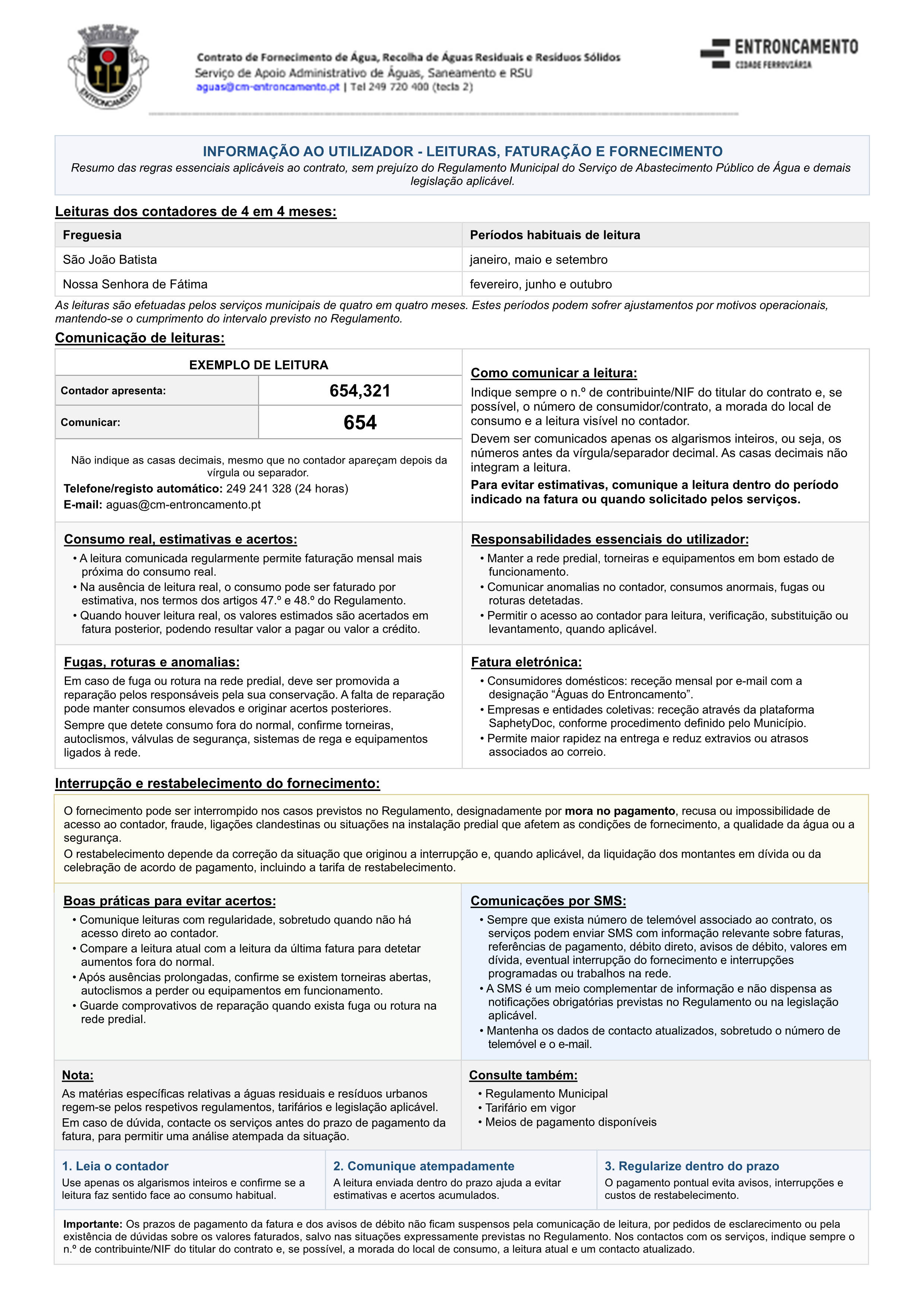 verso contrato aguas sms leitura clara