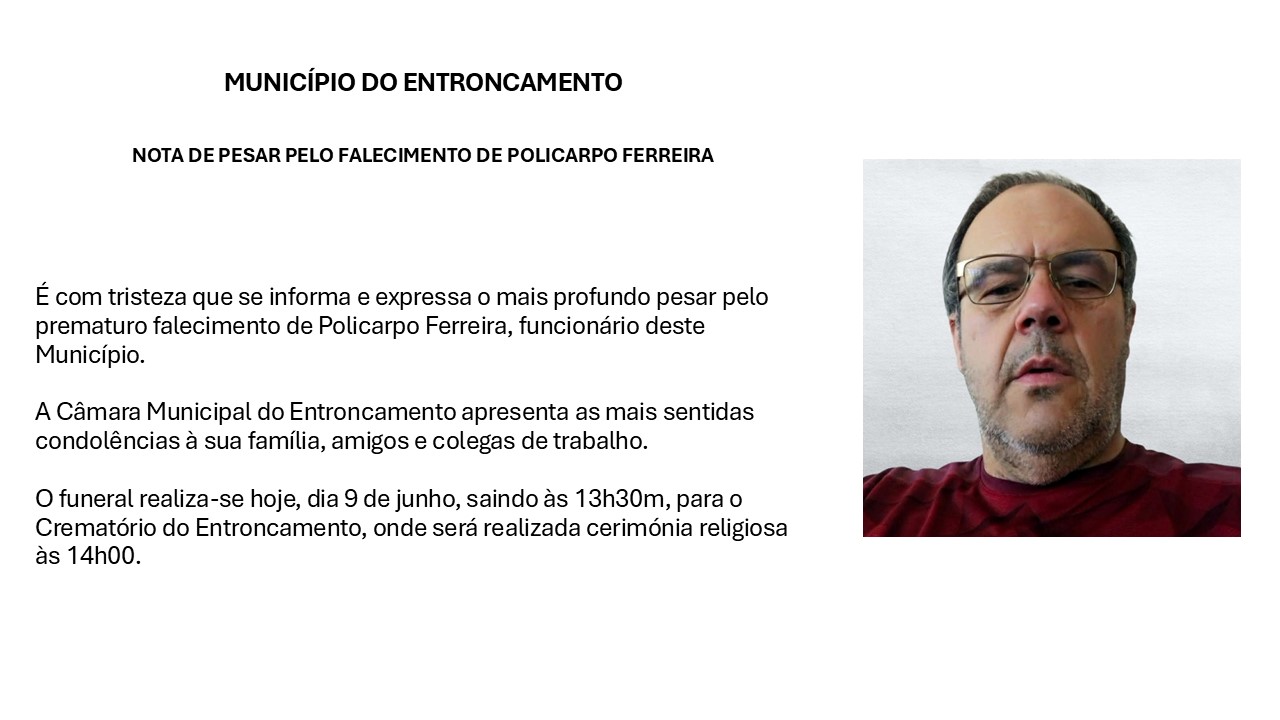 Nota de Pesar - Falecimento de Policarpo Ferreira