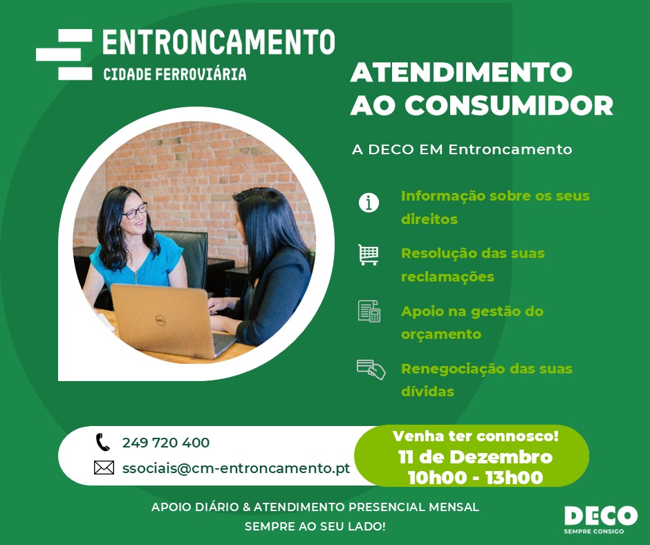 11 dezembro | Atendimento DECO no Entroncamento
