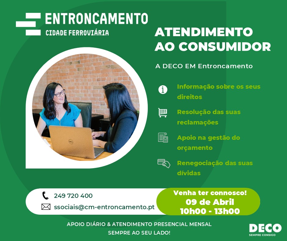 9 abril | Atendimento DECO no Entroncamento