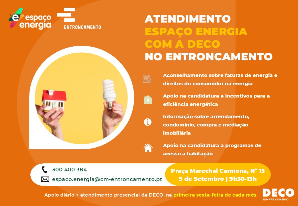 05 de setembro | Atendimento Espaço Energia com a DECO no Entroncamento